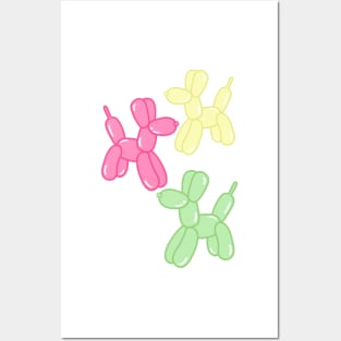 Set of 3 Balloon Dogs Posters and Art